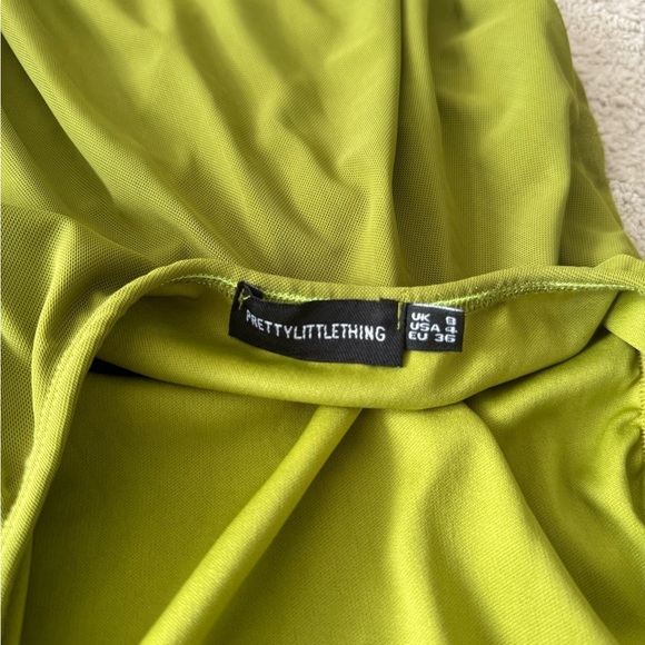 PrettyLittleThing Lime Green Backless Dress - Picture 9 of 10